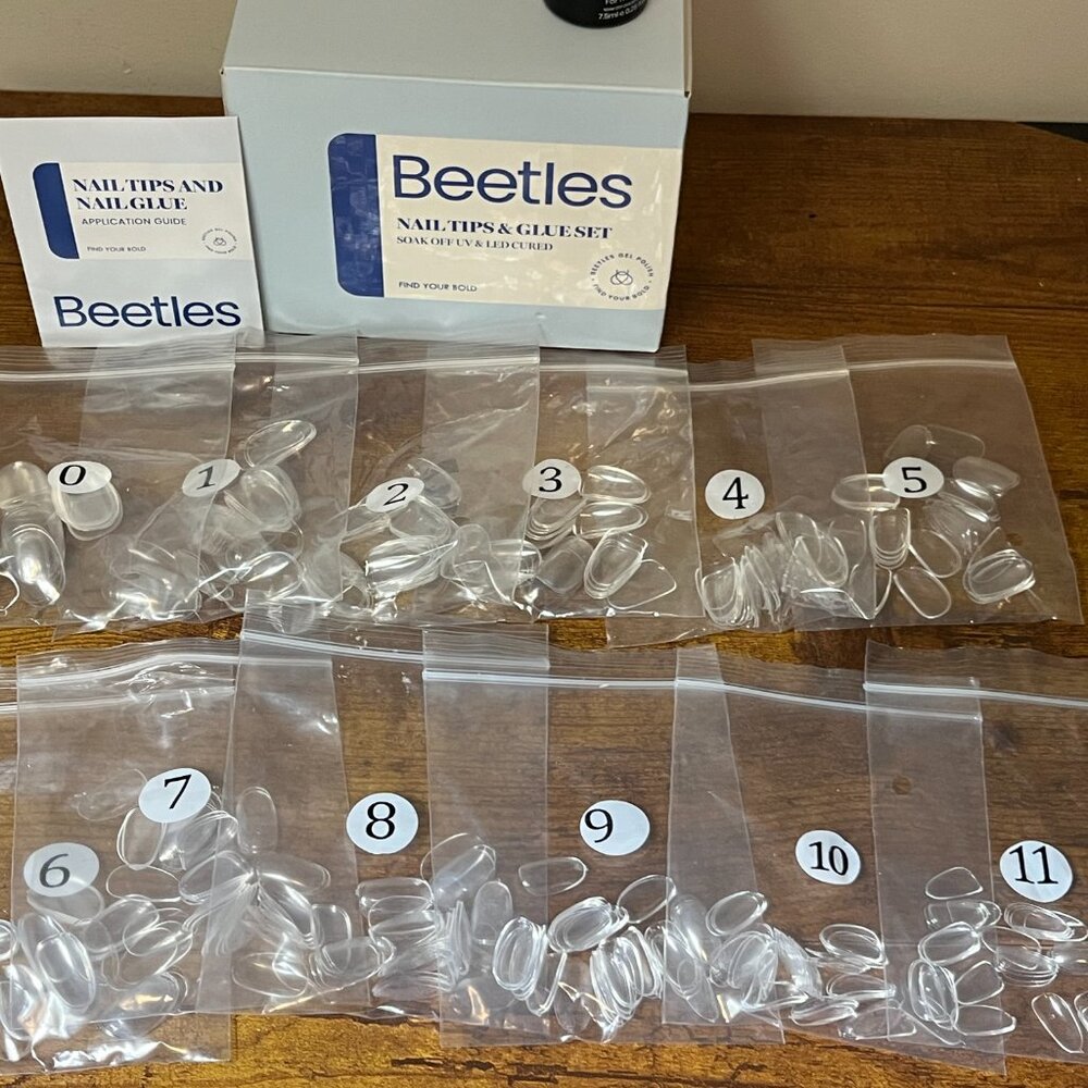 Beetles Nail Tips and Glue Set with Mini UV Lamp for Fast Drying, USB Charger - Picture 7 of 7